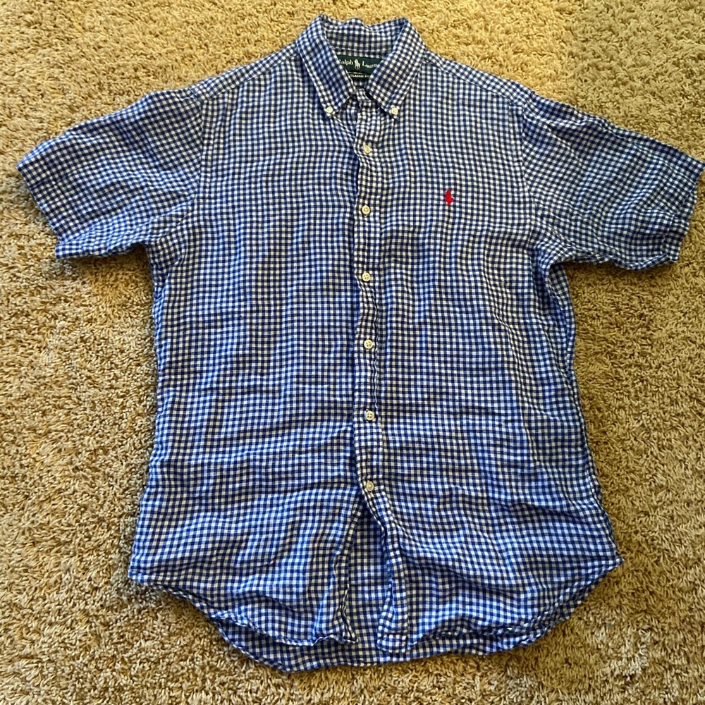 Striped button up polo!